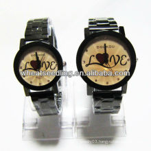 quartz watch with stainless steel band for lover JW-28